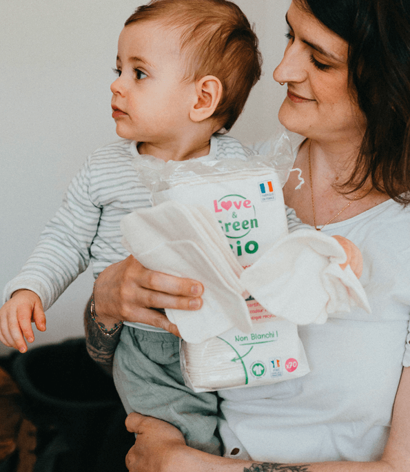 100% organische Baumwollhypoallergen -Carrés - nicht gebleicht