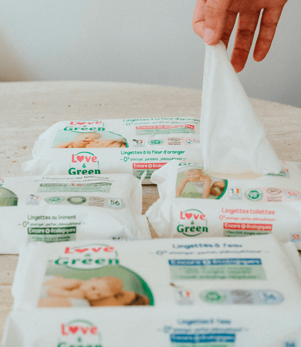 Set van 10 ecologische toiletdoekjes