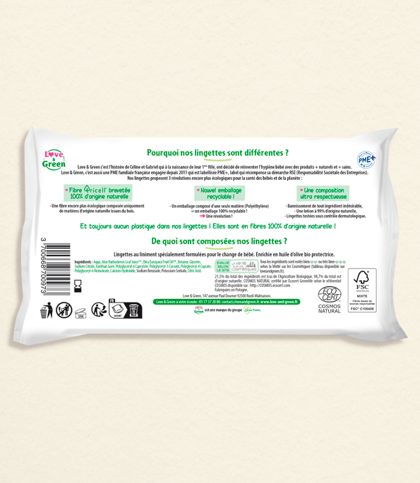 Lot de 16 Lingettes Écologiques au Liniment