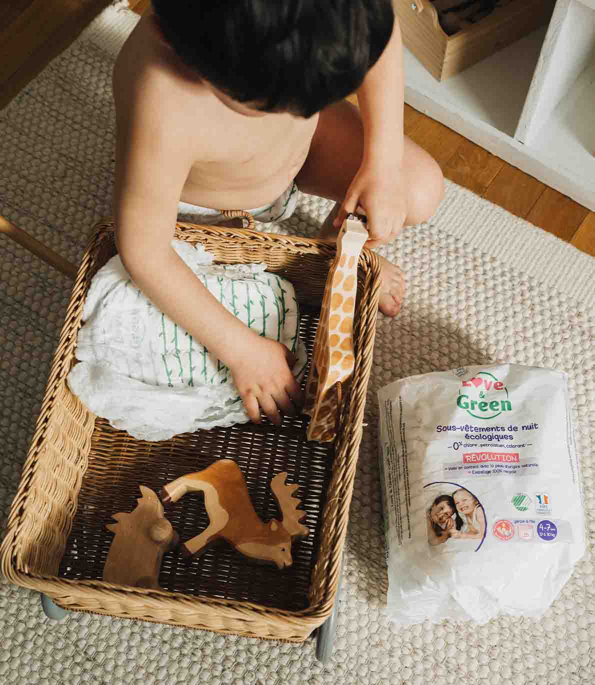 Ökologische Absbricant -Unterwäsche für Kinder - 4 bis 15 Jahre alt