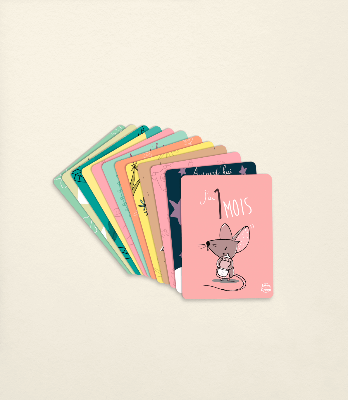 Cartes Étapes Bébé - Lot de 24 cartes