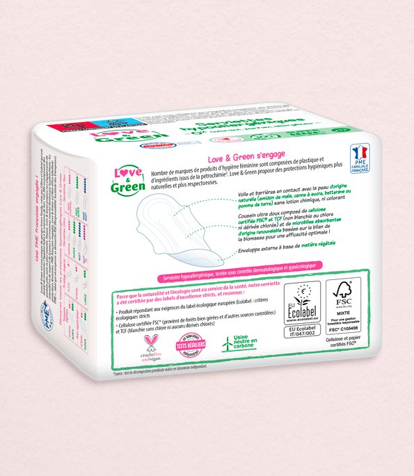 Serviettes Écologiques ULTRA SUPER - pour Flux Abondants