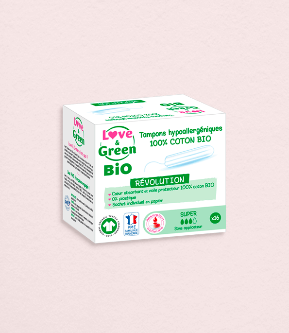Tampon 100% Coton BIO SANS Applicateur - SUPER | Extra