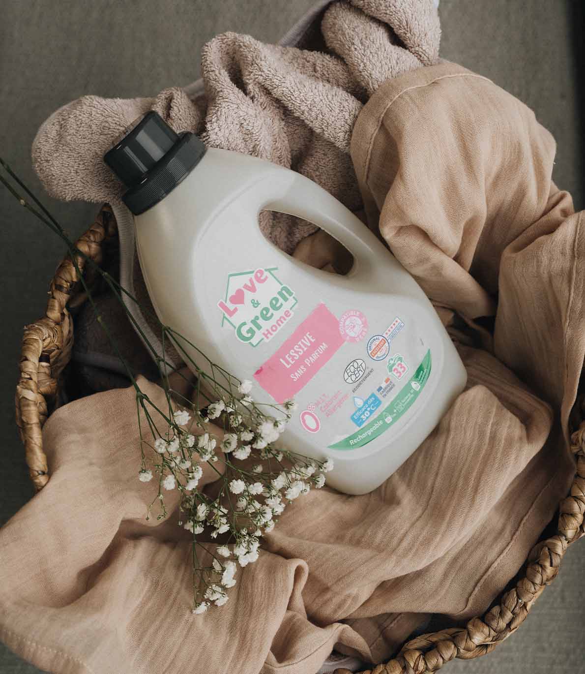 Lessive certifiée Ecodétergent sans Parfum - 1,5 L