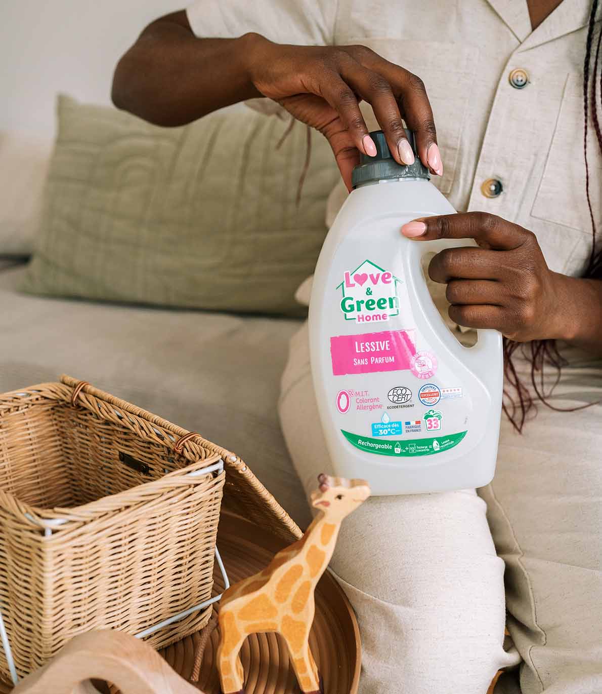 Lessive certifiée Ecodétergent sans Parfum - 1,5 L