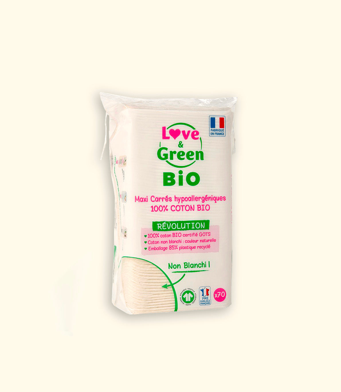 Tidoo Maxi Carrés Coton Bio - 50 Pièces Ultra-Doux Pour Bébé Et Toute La Famille
