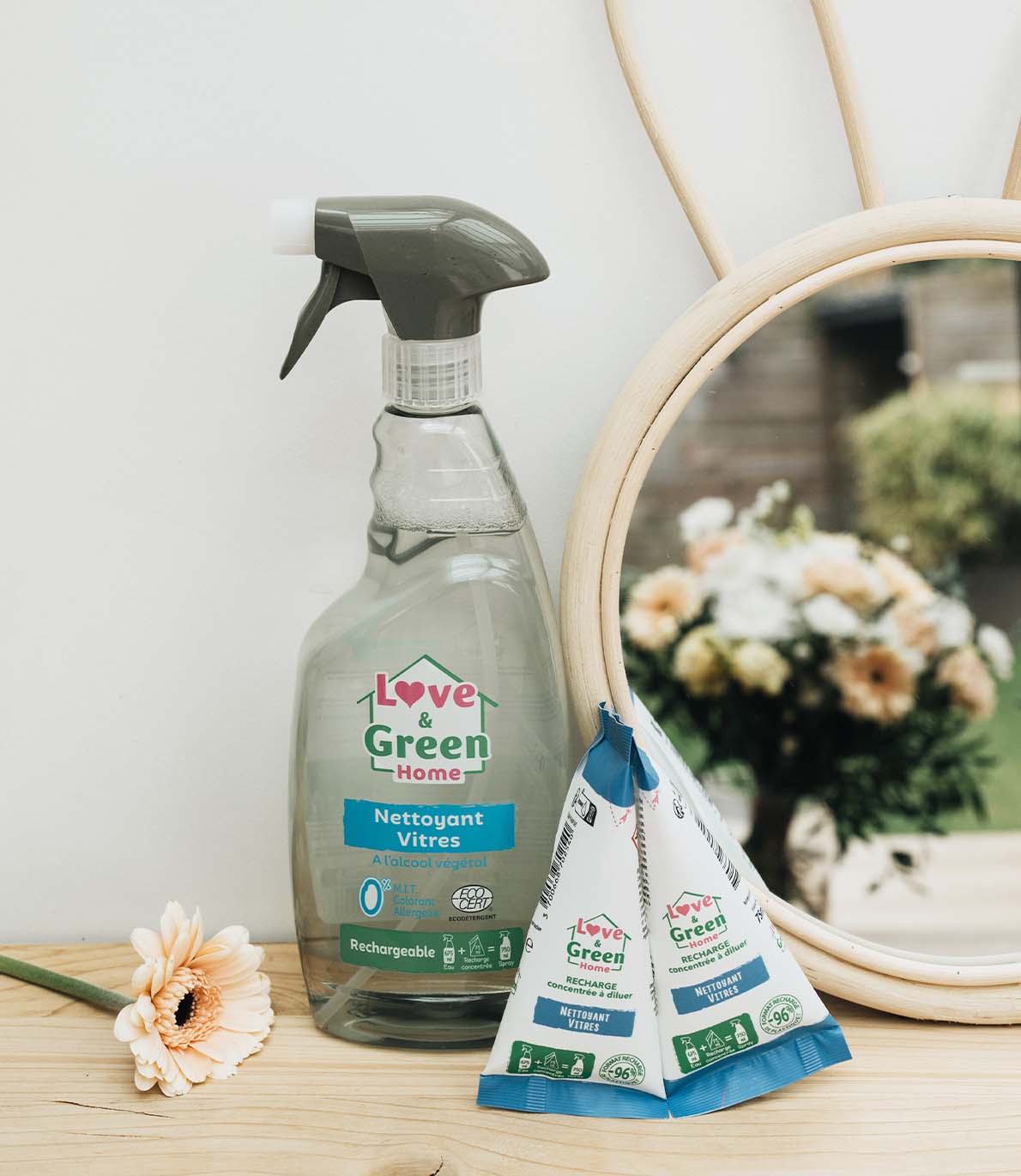 Pack: Eco -vorgefertigte zertifizierte Fensterspray