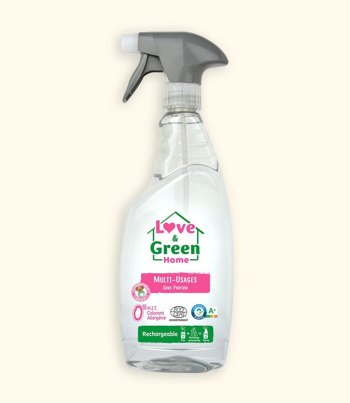 Nettoyant certifié Ecodétergent multi-usage sans parfum - 750ml