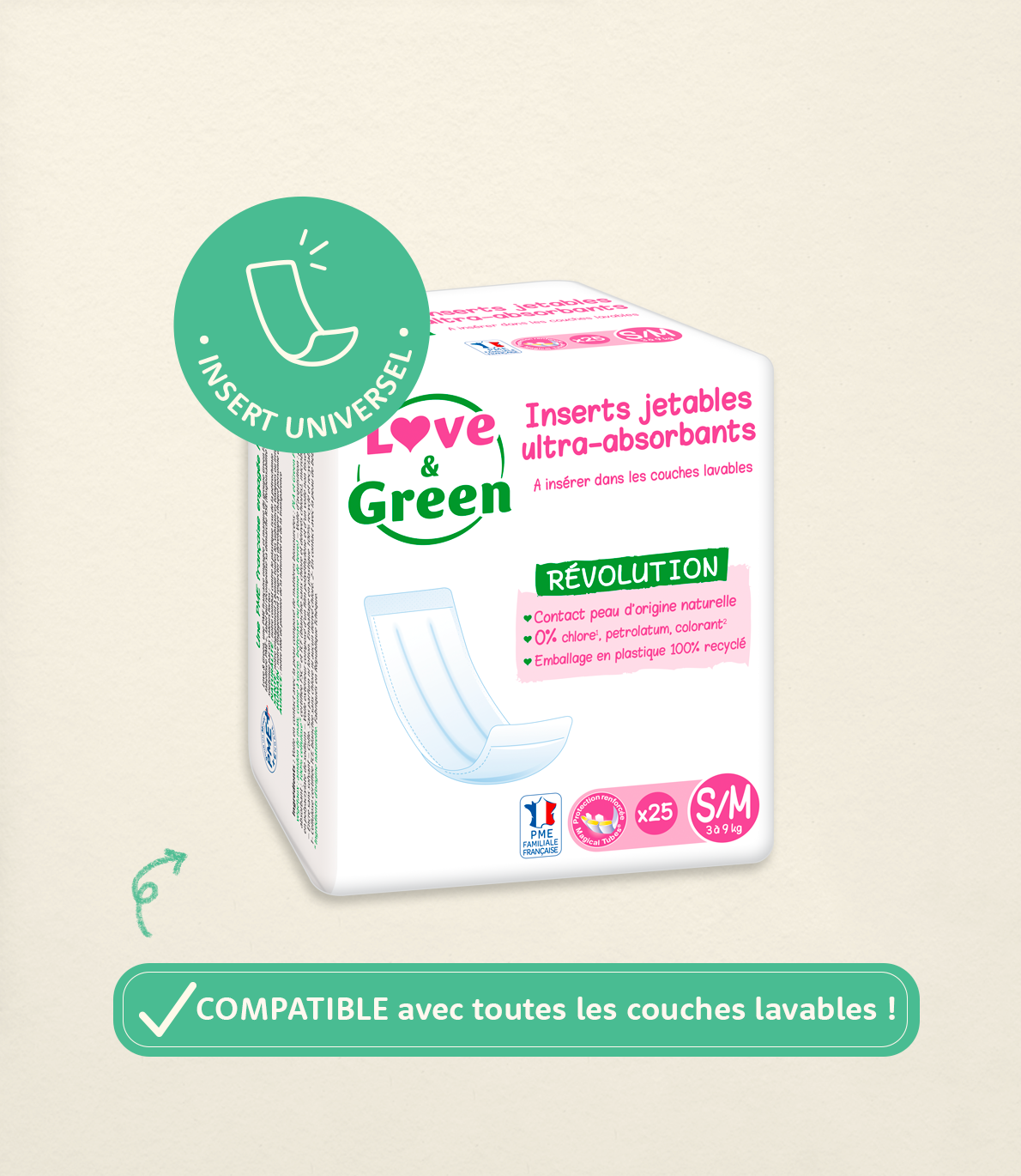 Inserts Jetables Écologiques Universels pour Couche Lavable