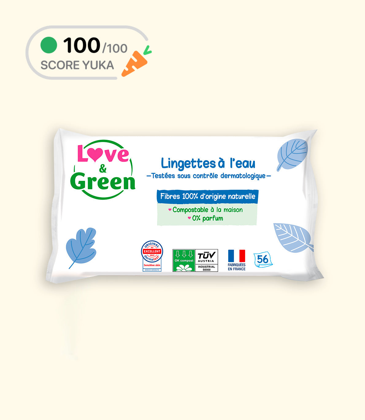 Ecological wipes with water
