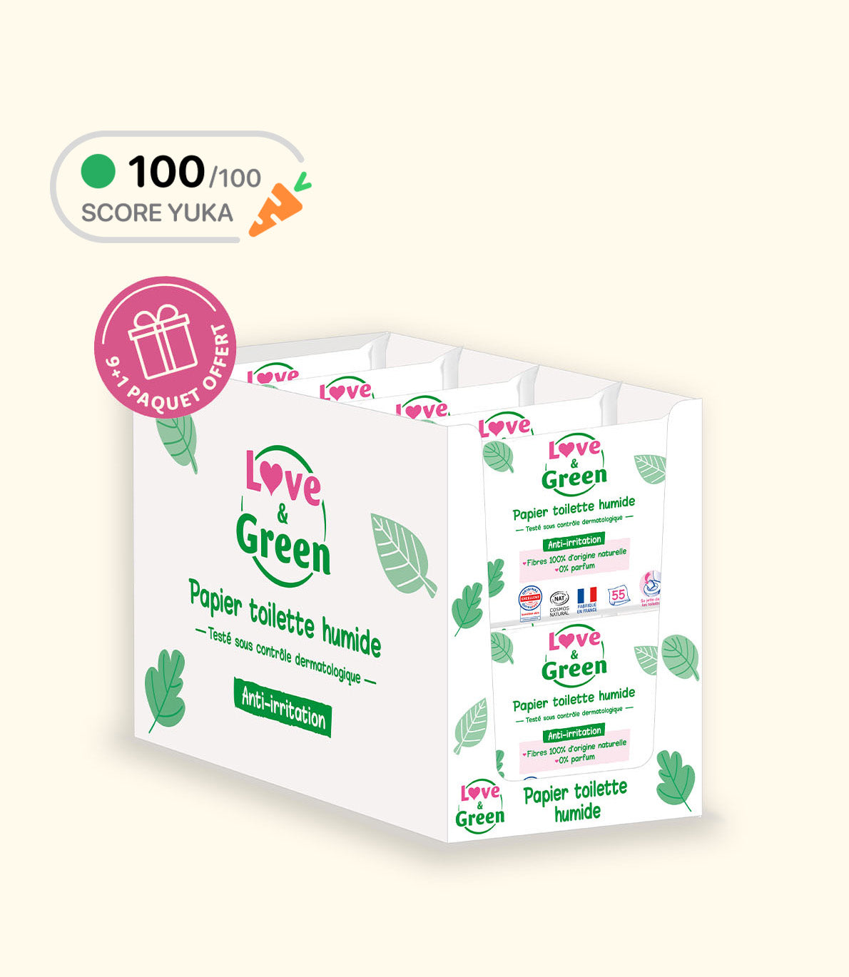 Pack of 10 Ecological Wipes - Wet toilet paper