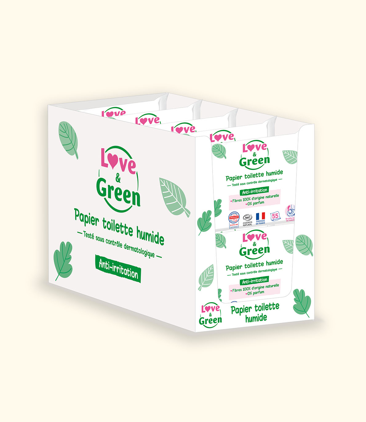 lot de lingettes toilettes