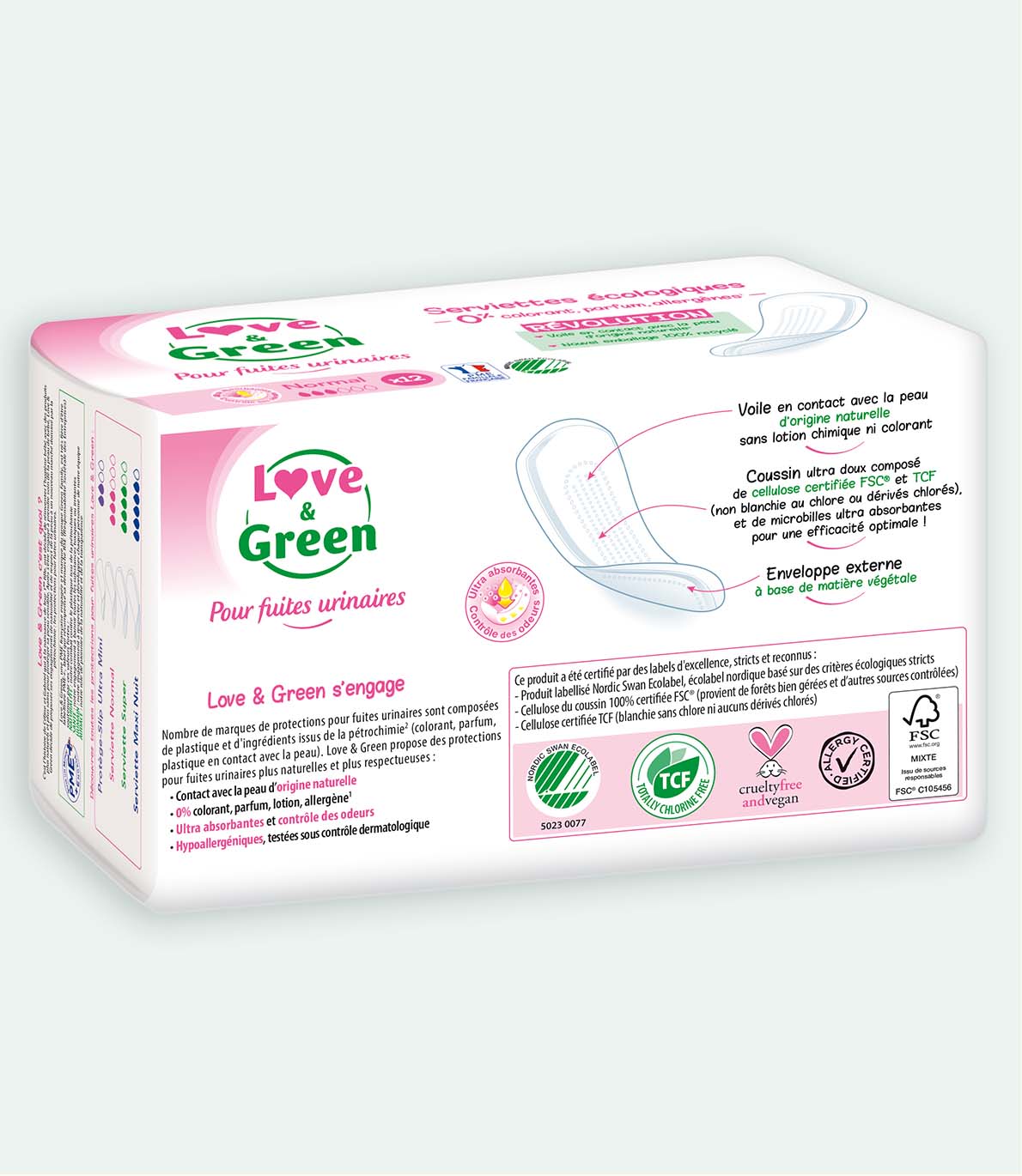 serviettes, fuites urinaires