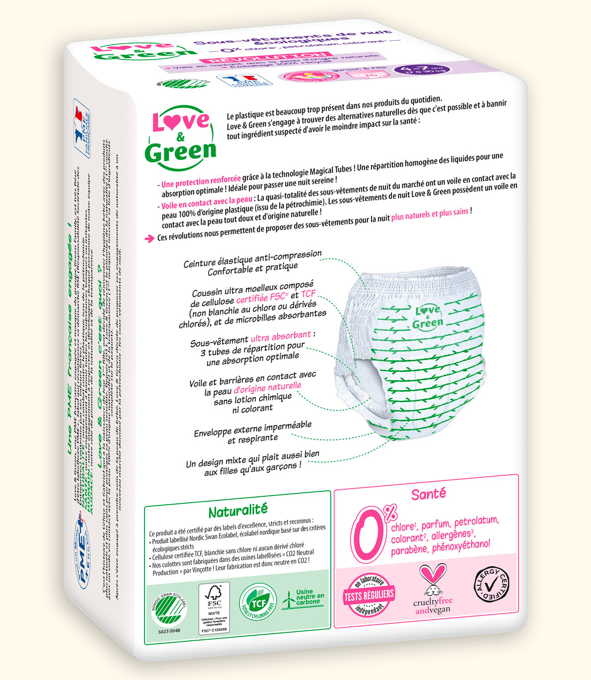 Ecological Absbricant Underwear for Children - 4 to 15 years old