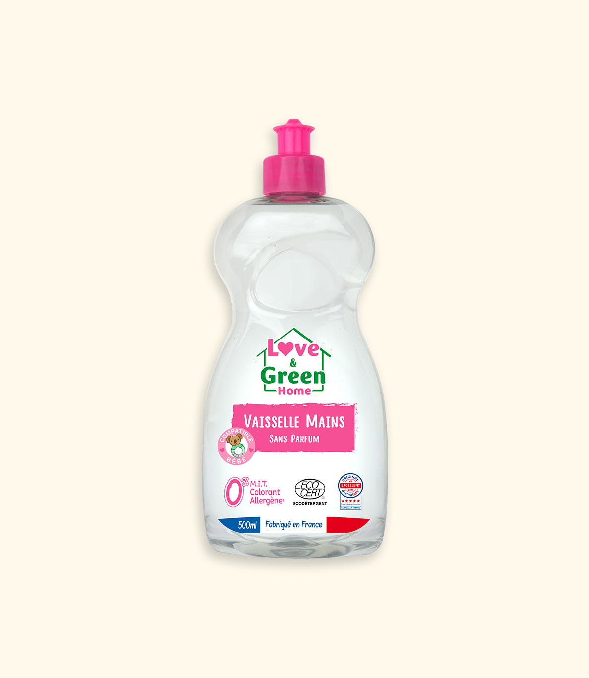Ecodétergent Certified Handwashes, Ultra Degreasing - Perfume -Free - 500ml