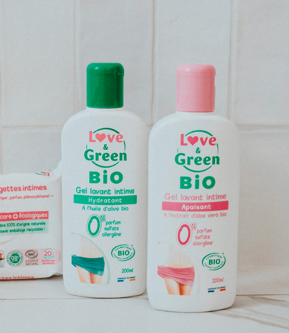 Organic moisturising intimate cleansing gel