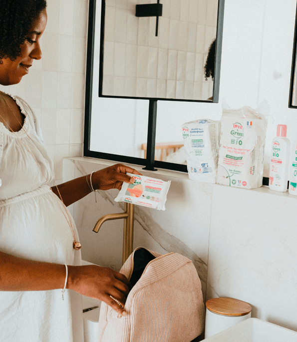 Paquet lingettes intimes apaisantes écologiques pour Femme