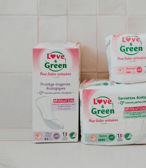 UltraMini Panty Liners for Urinary Leaks Love & Green