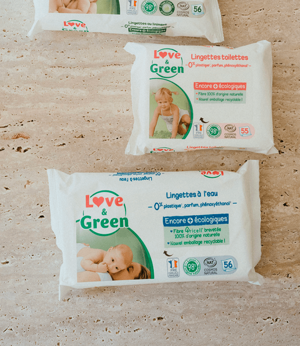 Pack of 16 Ecological Wipes with 99% water