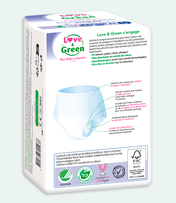 Ecological Absorbent Underwear for Urinary Leakage PLUS NIGHT - Size M & L