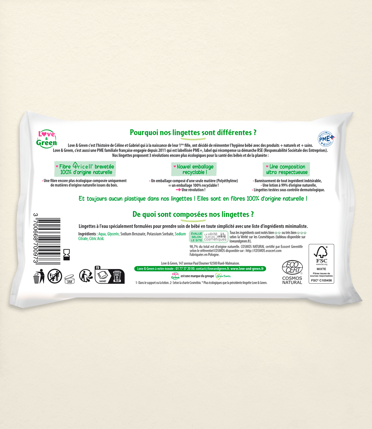 99% Water Ecological Wipes