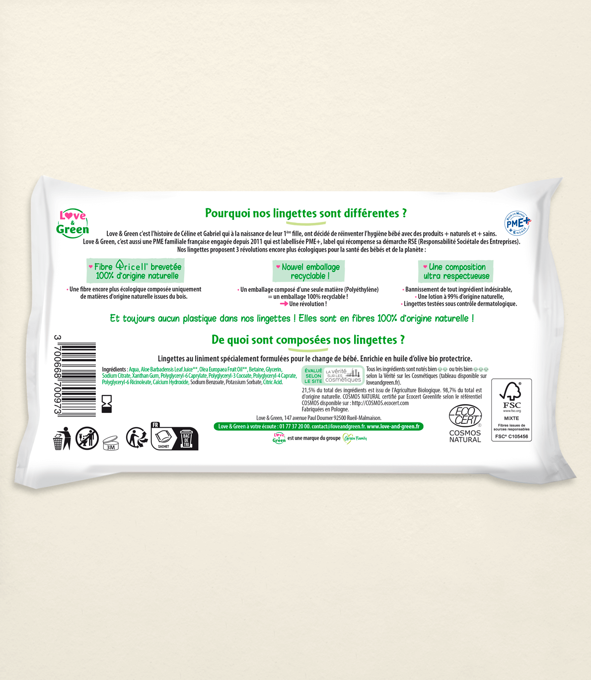 Ecological Liniment Wipes