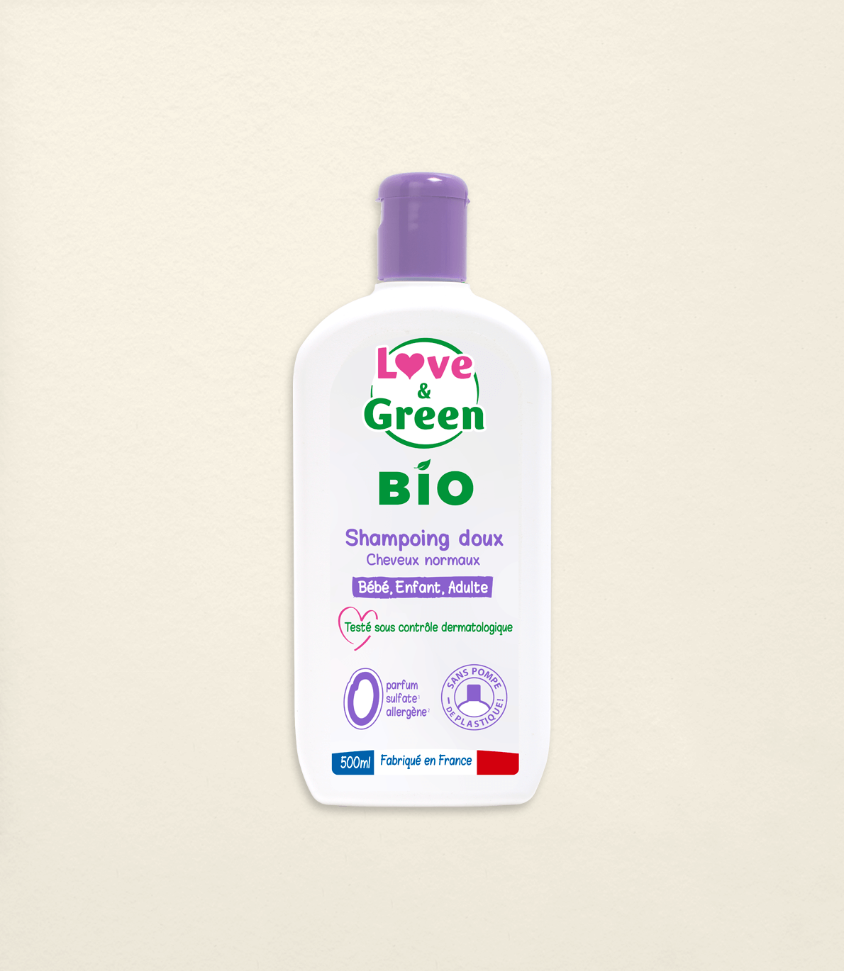 Love &amp; Green Zachte shampoo gecertificeerd BIOLOGISCH
