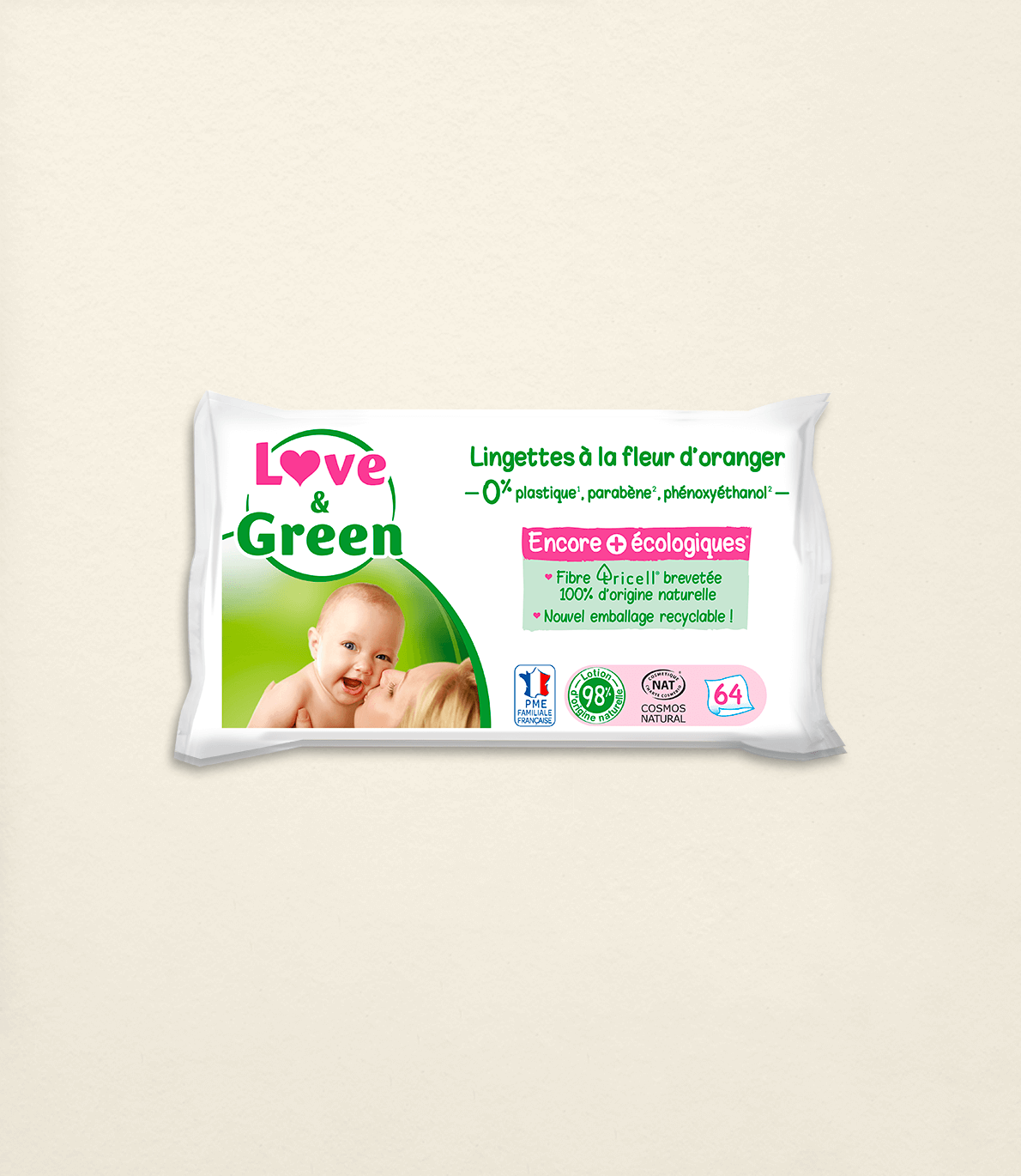 Lot De 3 Paquets Couches Love & Green – Sous-vêtements Absorbants écologiques – Neuf