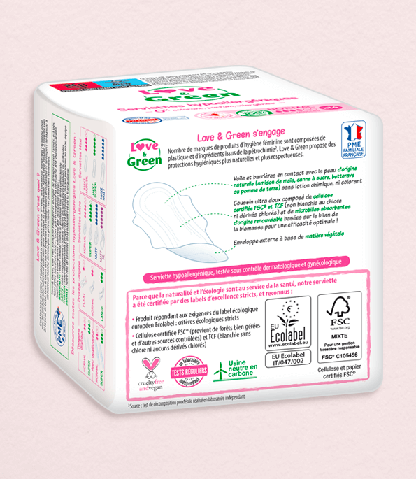 Serviettes Écologiques ULTRA NORMAL - Flux Modérés