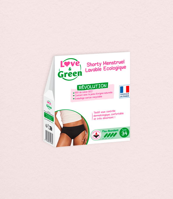 Eco-Friendly Washable Menstrual Shorty - XXS to XXL