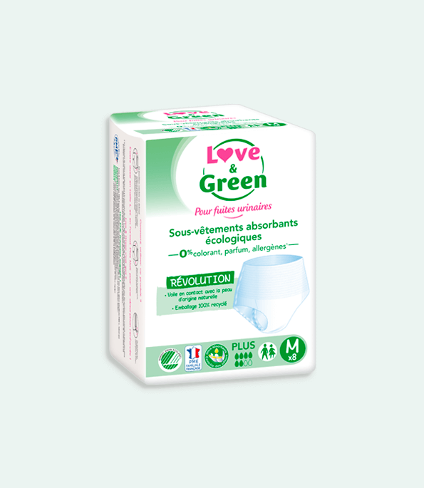 Sous-Vêtements Absorbants Écologiques pour Fuites Urinaires PLUS - Taille M & L