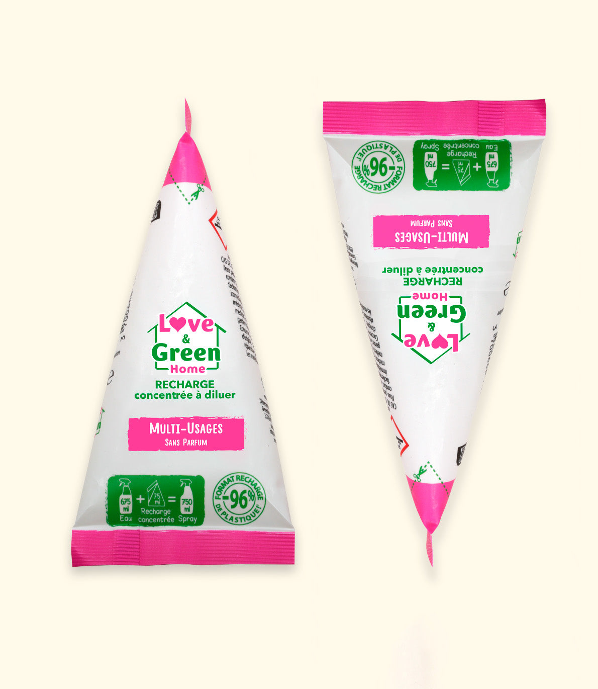 Pakket van 2 geconcentreerde opladen om multi-use te verdunnen zonder eco-verstrekkende gecertificeerde parfum