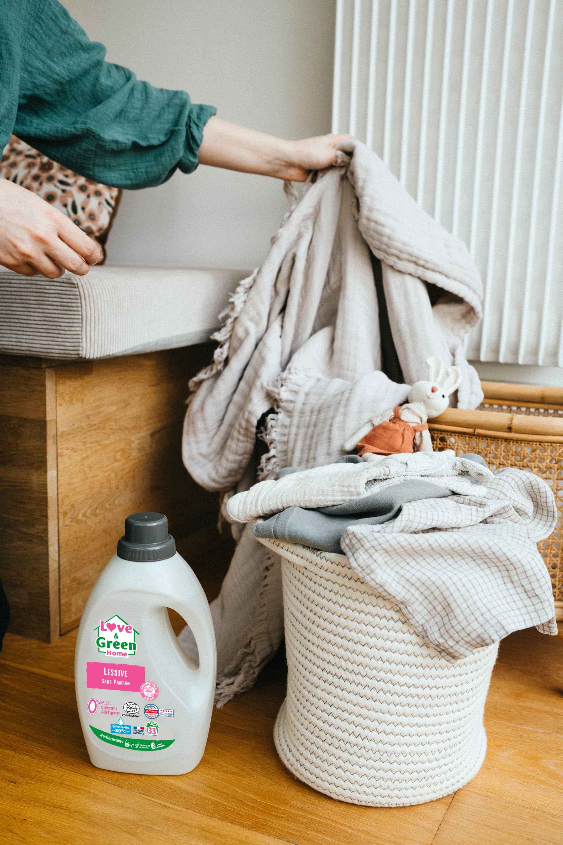 Ecodétergent gecertificeerde wasserette zonder parfum - 1,5 l