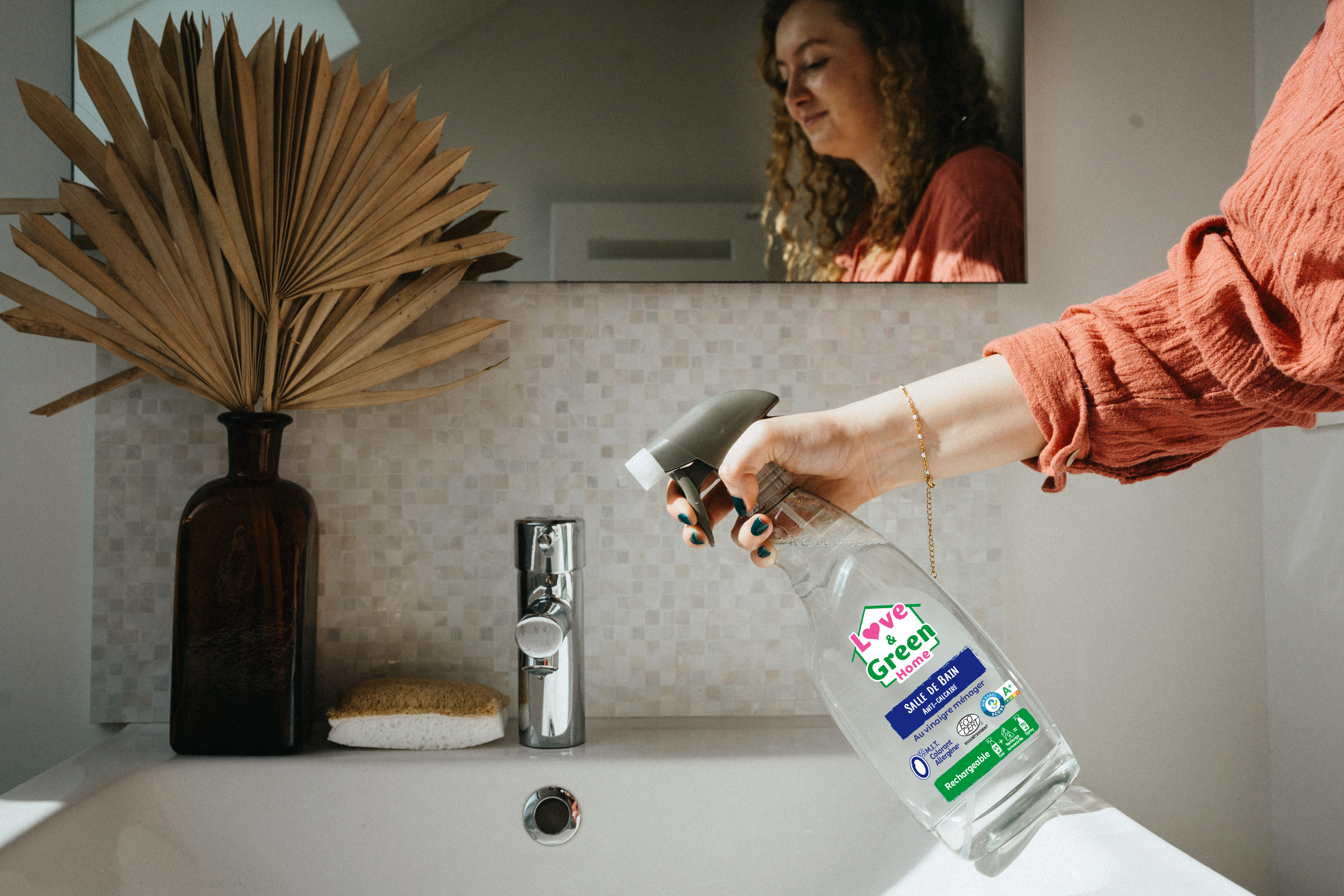 Ecodergent Certiful Cleaner Ecodergent Badkamer Anti -limo badkamer met huishoudelijke azijn - 750 ml