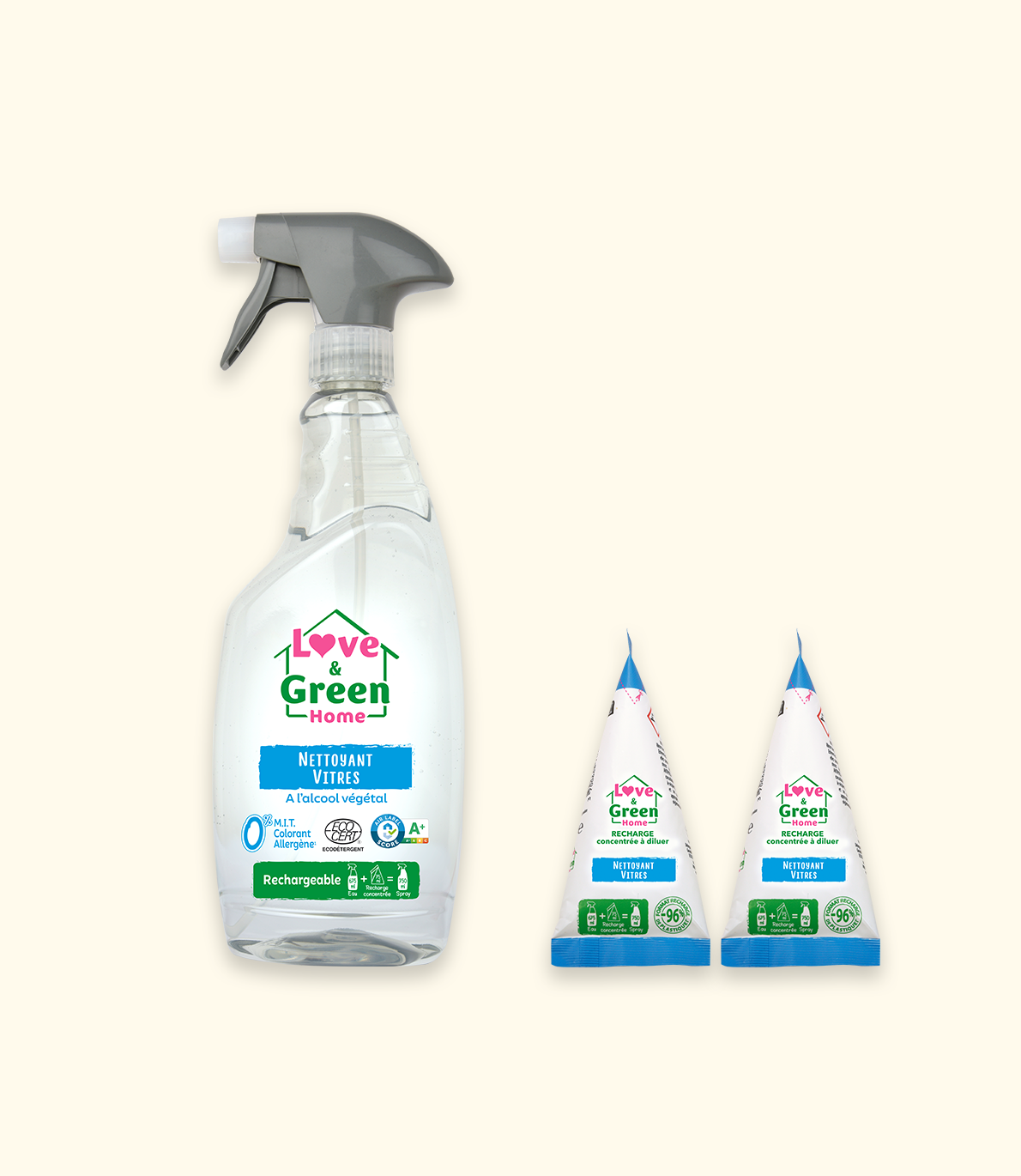 Pack: Eco -Deprecating Certified Window Spray