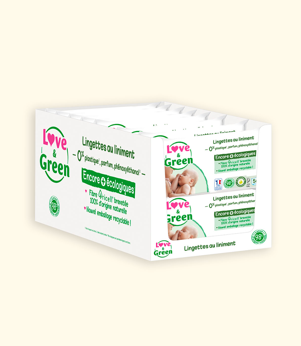 Lot de 16 Lingettes Écologiques au Liniment