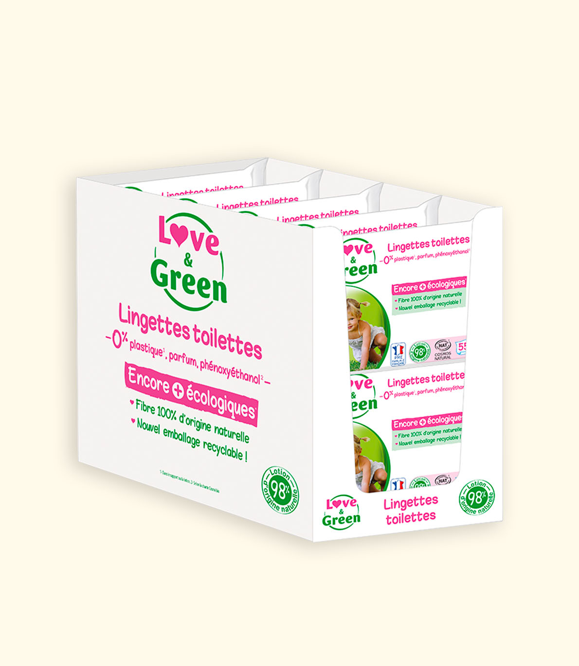Lot de 10 Lingettes Écologiques Toilettes