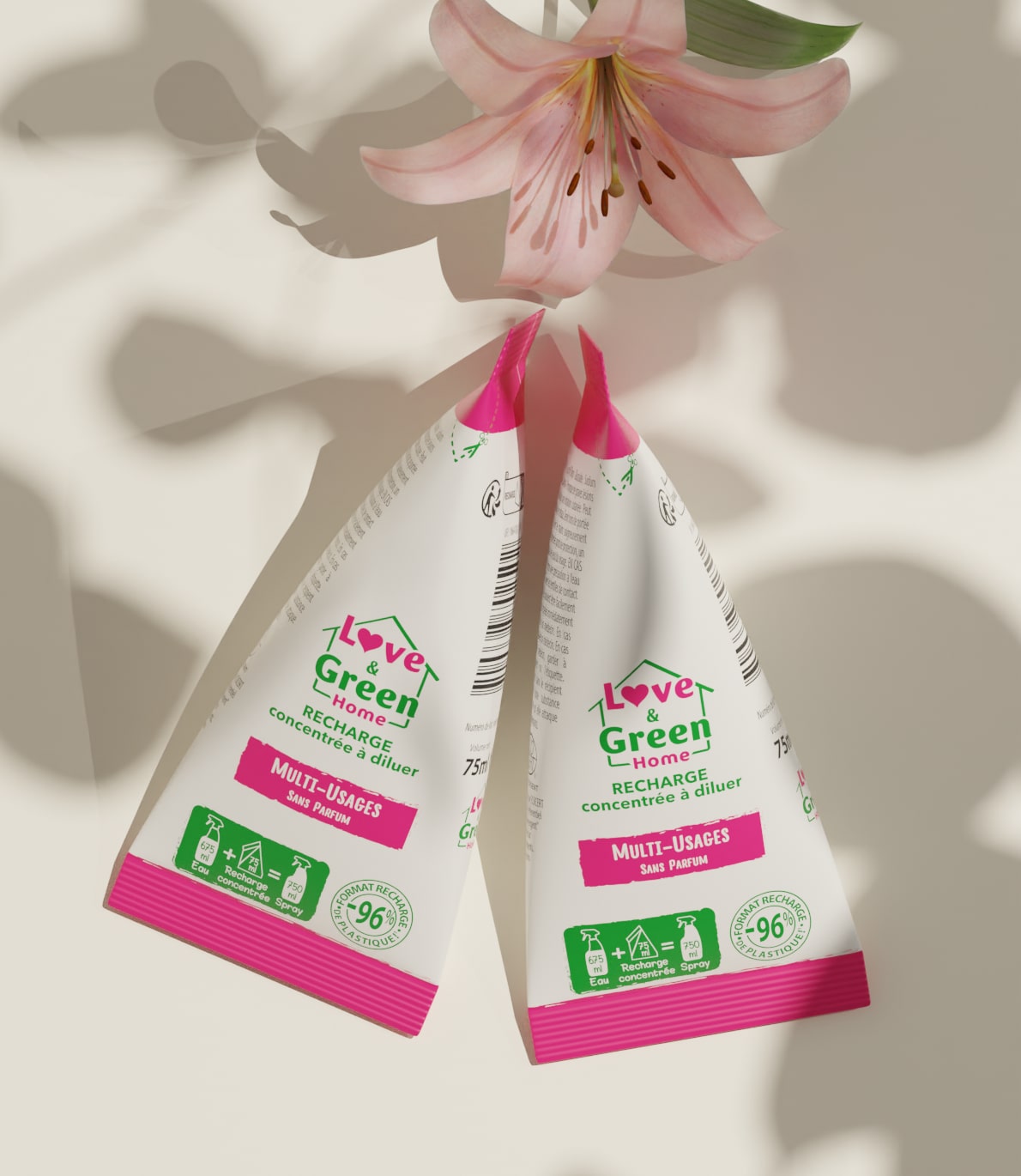 Pakket van 2 geconcentreerde opladen om multi-use te verdunnen zonder eco-verstrekkende gecertificeerde parfum
