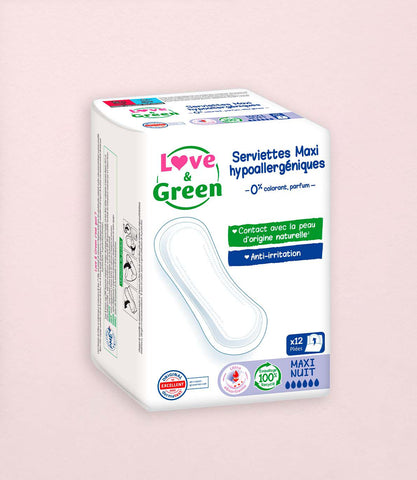 Ökologische Handtücher Maxi Nacht - reichlich Fluss