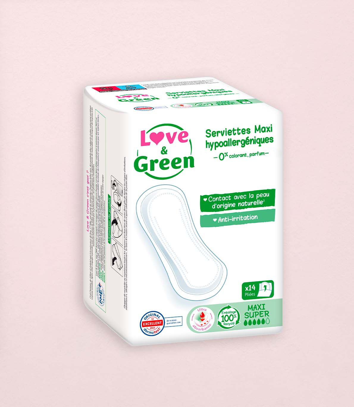 Serviettes Écologiques MAXI SUPER - pour Flux Abondants