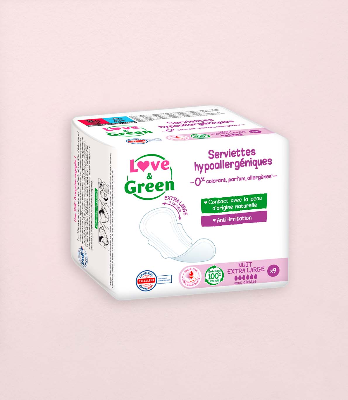 Serviettes Écologiques ULTRA NUIT EXTRA LARGE - Flux Abondants
