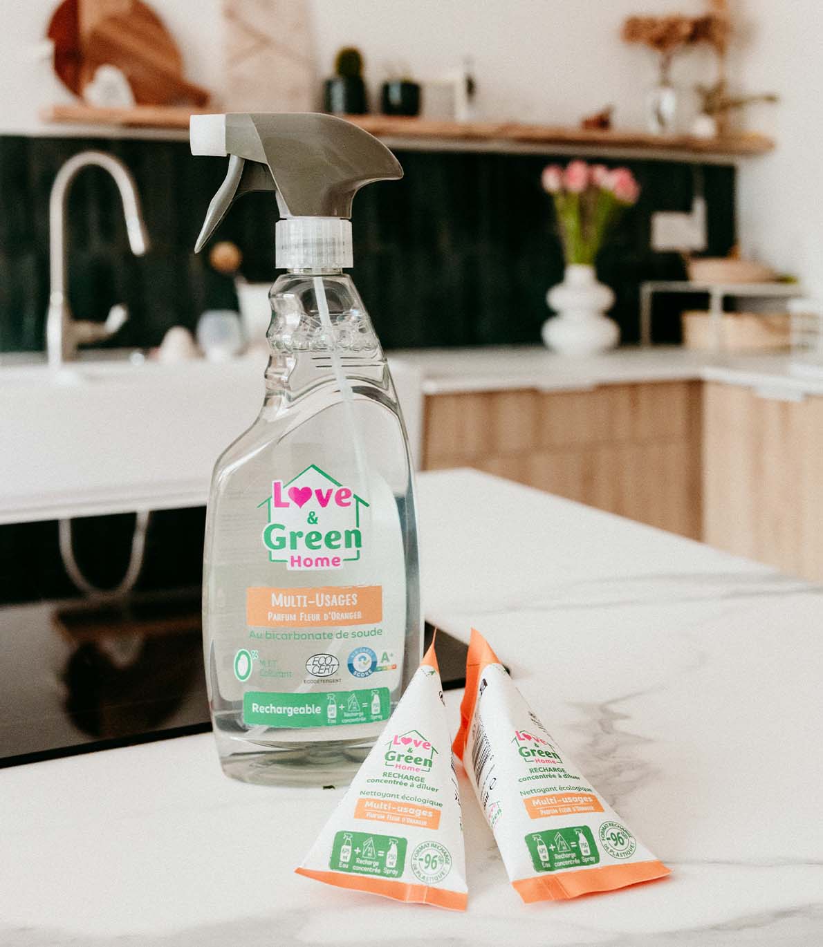 Pack :  Spray multi-usage avec parfum certifié écodétergent