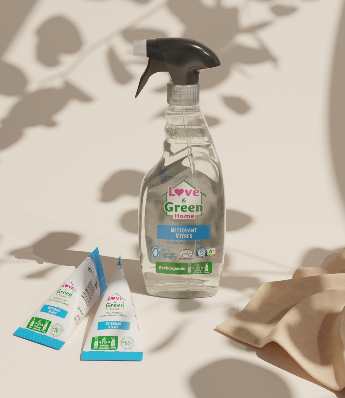 Pack: Eco -Deprecating Certified Window Spray