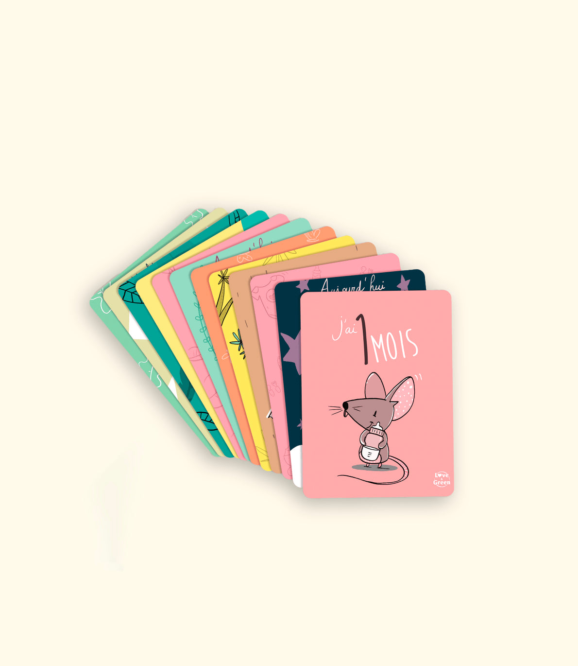Baby mijlpaalkaarten - Set van 24 kaarten