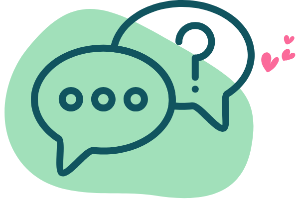 Illustration de bulles de discussion vertes