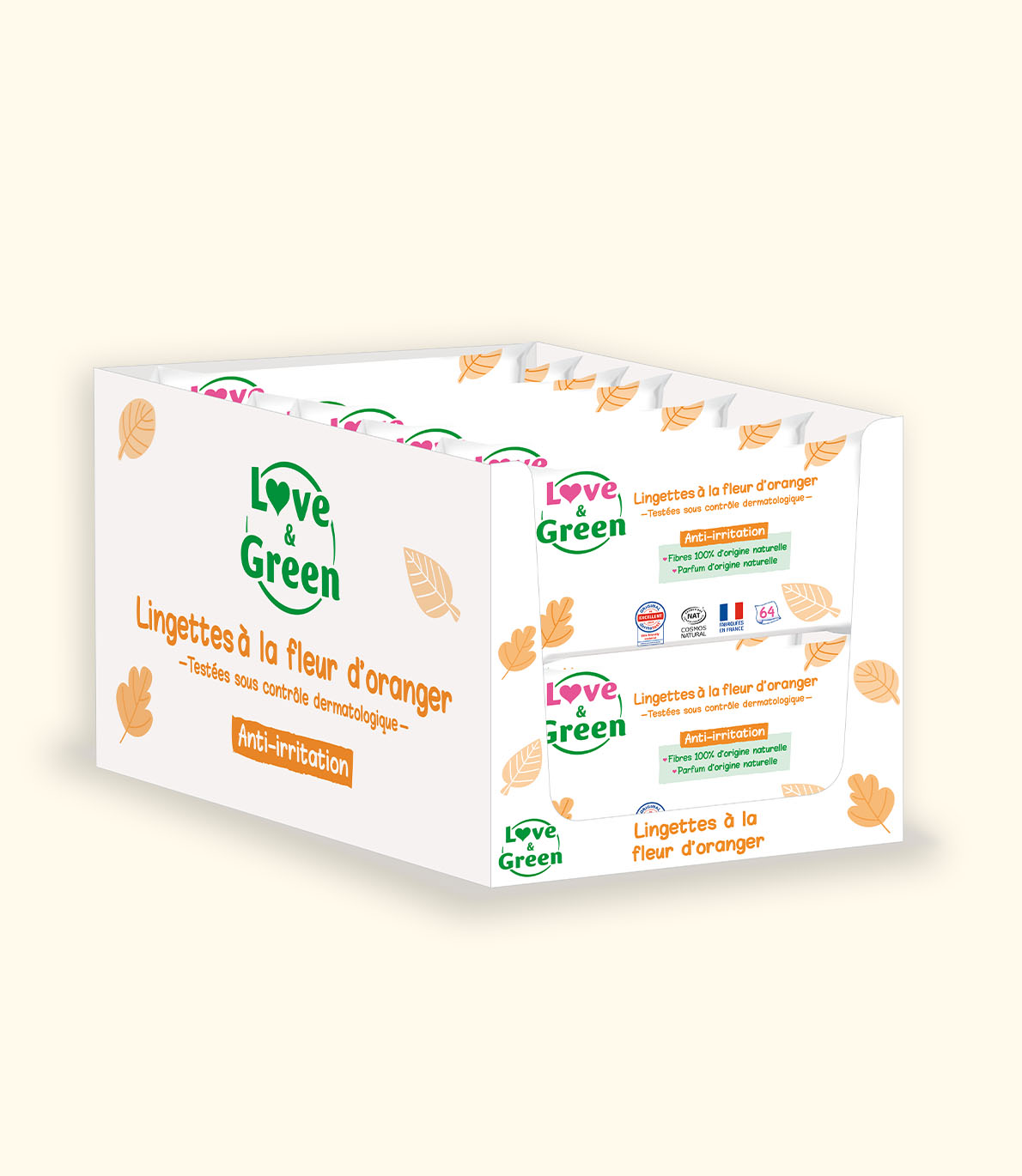 Set van 14 ecologische doekjes met oranjebloesem