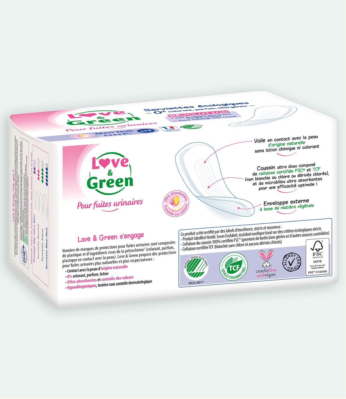 Serviettes fuites urinaires 