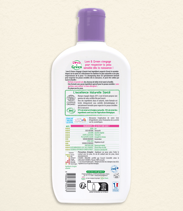 Love &amp; Green Zachte shampoo gecertificeerd BIOLOGISCH