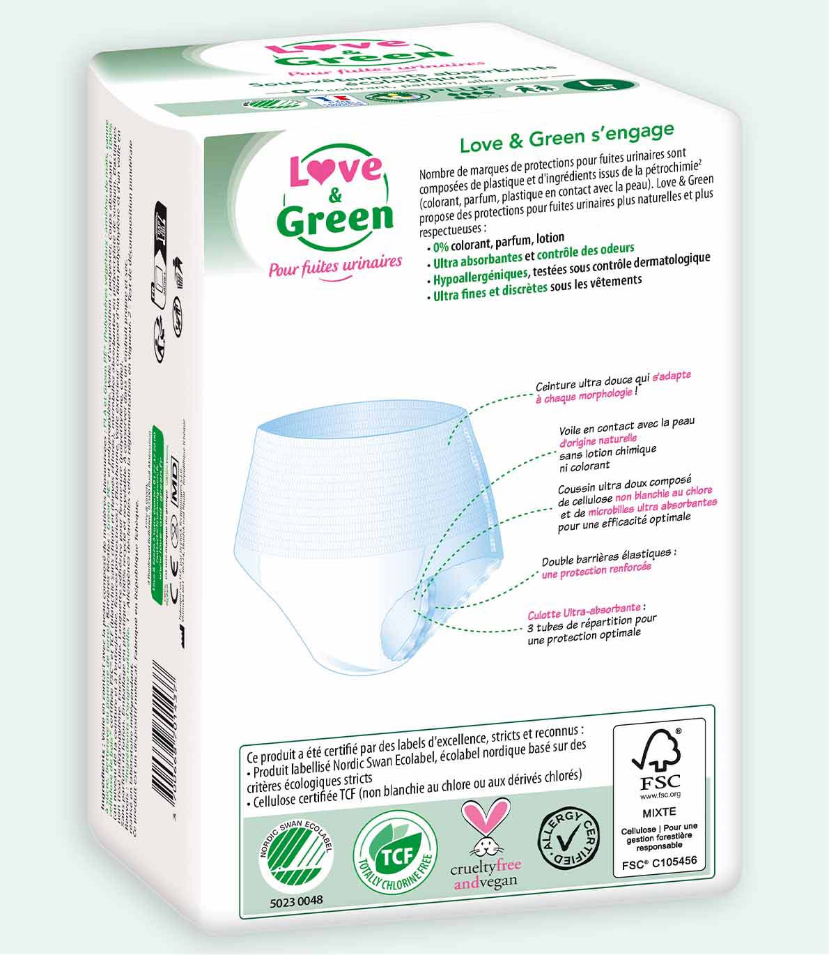 Ecological Absorbent Underwear for Urinary Leakage PLUS - Size M & L