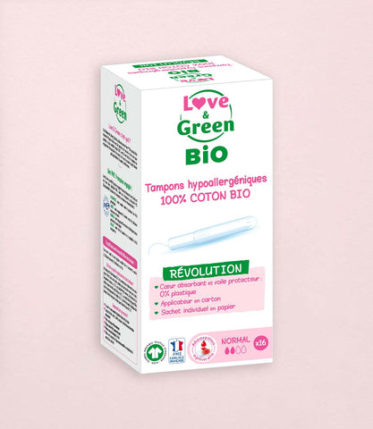 100% organic cotton stamp WITH applicator - NORMAL